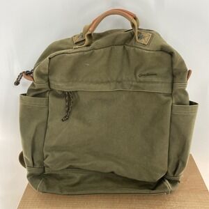 Vintage Gootium Backpack Green Canvas Travel/Hiking Casual Zipper Bag
